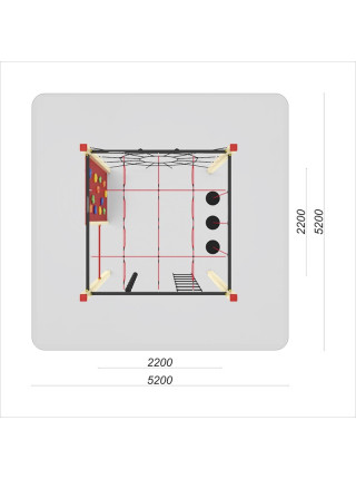 Спортивний канатний комплекс вуличний